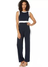 Tommy Hilfiger Color-Block Jumpsuit Sky CaptainIvory 4 eBay at eBay